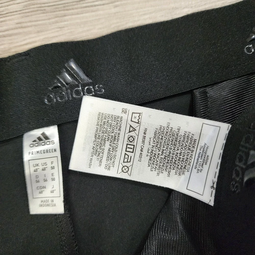 Adidas Prime‎ Green Chino Golf Performance Shorts Mens Black Flat Front Size 40
